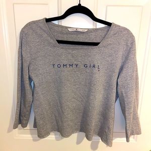 Tommy Hilfiger 3/4 Sleeve Grey Top